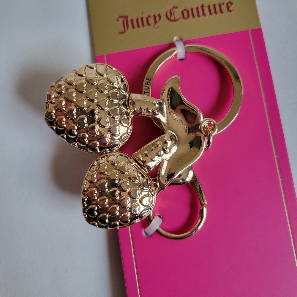 Juicy Couture Sparkling Red Cherry Keychain - Picture 4 of 5